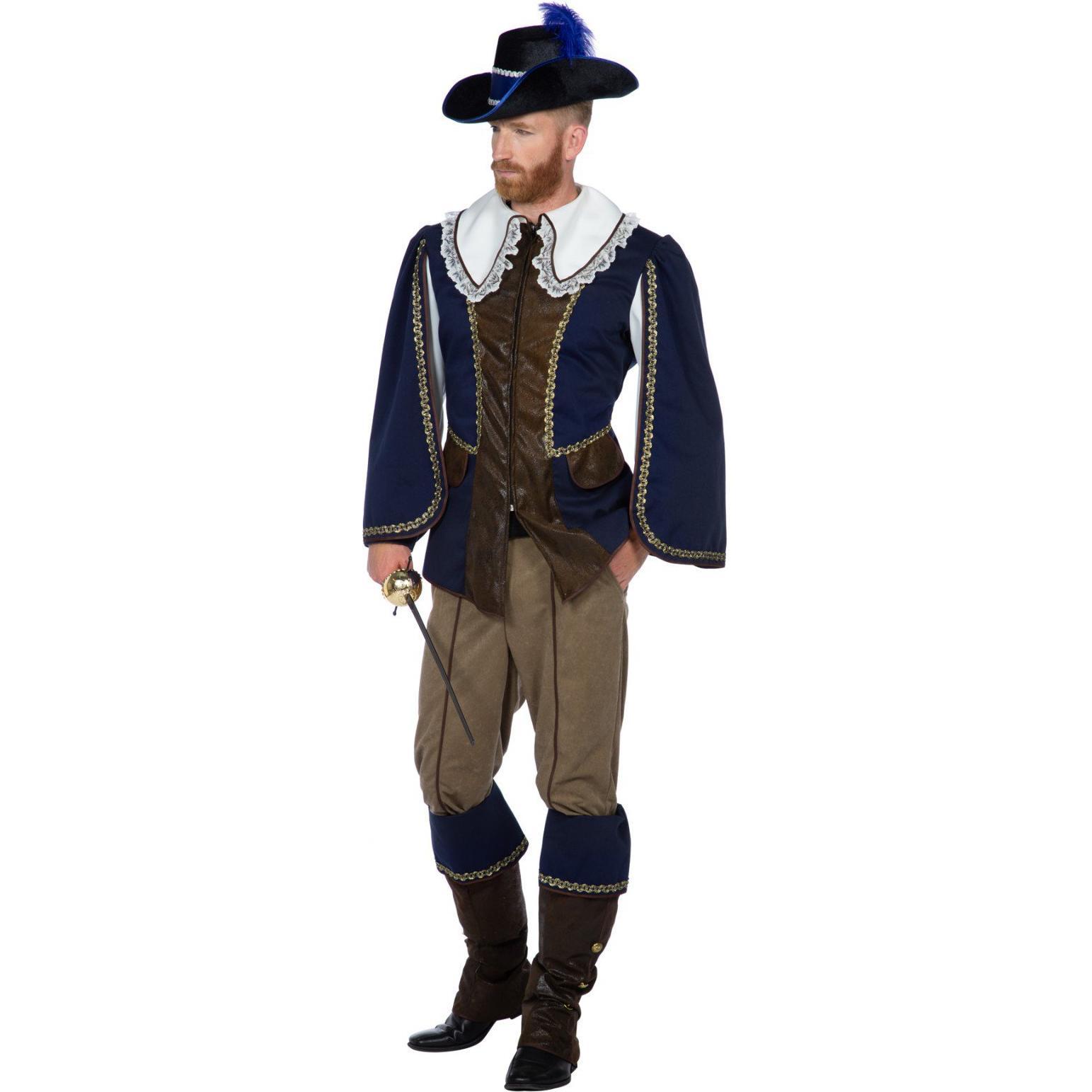 Metamorph Blaues Musketier Kostüm für Männer (52)
