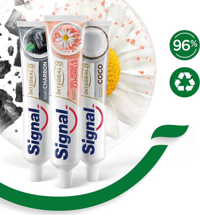 Produktbild Signal Natural Elements Integral 8 Toothpaste (Chamomile & Salt) - Toothpaste - 75ml (75 ml)