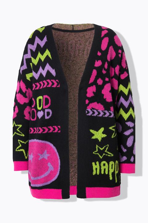 Produktbild Angel of Style Long-Strickjacke, Smiley-Mustermix, offene Form (60)
