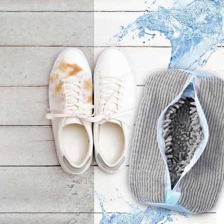 Produktbild Ideoon 2er-Set Schuhwaschbeutel mit Reinigungsfasern