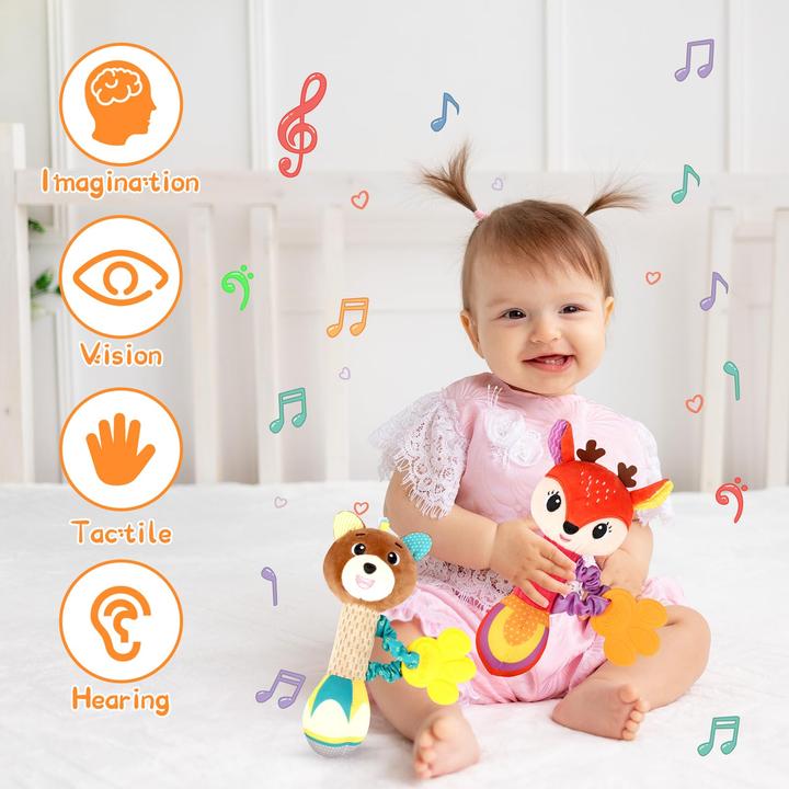 Produktbild Activity Board Packung mit 2 Babyrasseln, Greifling Baby