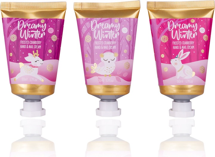 Produktbild Accentra Hand- & Nagelcreme DREAMY WINTER in Tube, 50ml, 3 Motive sortiert, Duft: Frosted Cranberry, Farbe: l