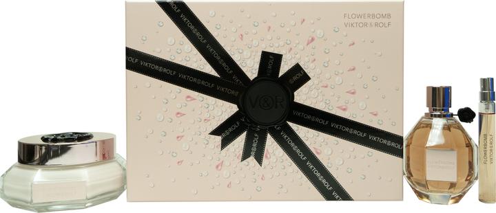 Image du produit Viktor & Rolf Set Flowerbomb, Femei, Eau De Parfum 100ml Eau De Parfum 10ml Crema Corp 200ml (Coffret de parfum, Set soin du corps)