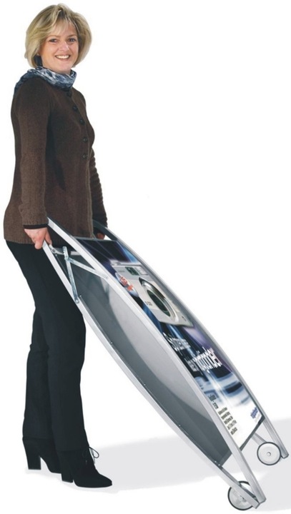 Image du produit Kerkmann Panneau d'affichage Boston, DIN A1, alu argenté, mobile en acier, résistant aux intempéries, pour