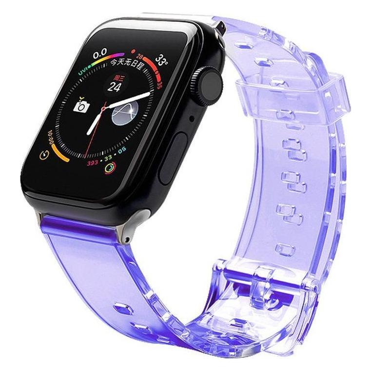 Hurtel Armband Licht Silikon Armband Armband Uhr Armband Watch 6/5/4/3/2 (44mm / 42mm) Lila (42 mm, 44 mm, TPU) (1404978613)