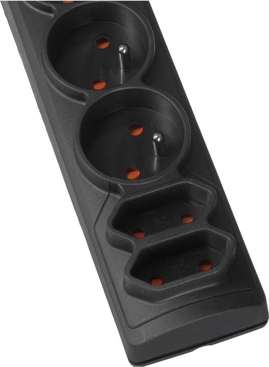 Produktbild Acar Listwa zasilająca P7 przeciwprzepięciowa 7 gniazd 5 m czarna (W0116) (7x, 5 m)