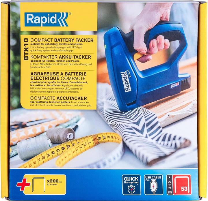 Actual product image Rapid BTX10 battery tacker
