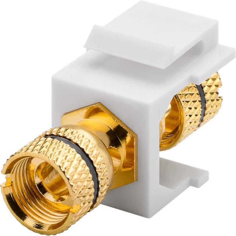 Goobay Keystone Modul Lautsprecher, Schwarz, Server Zubehör, Weiss