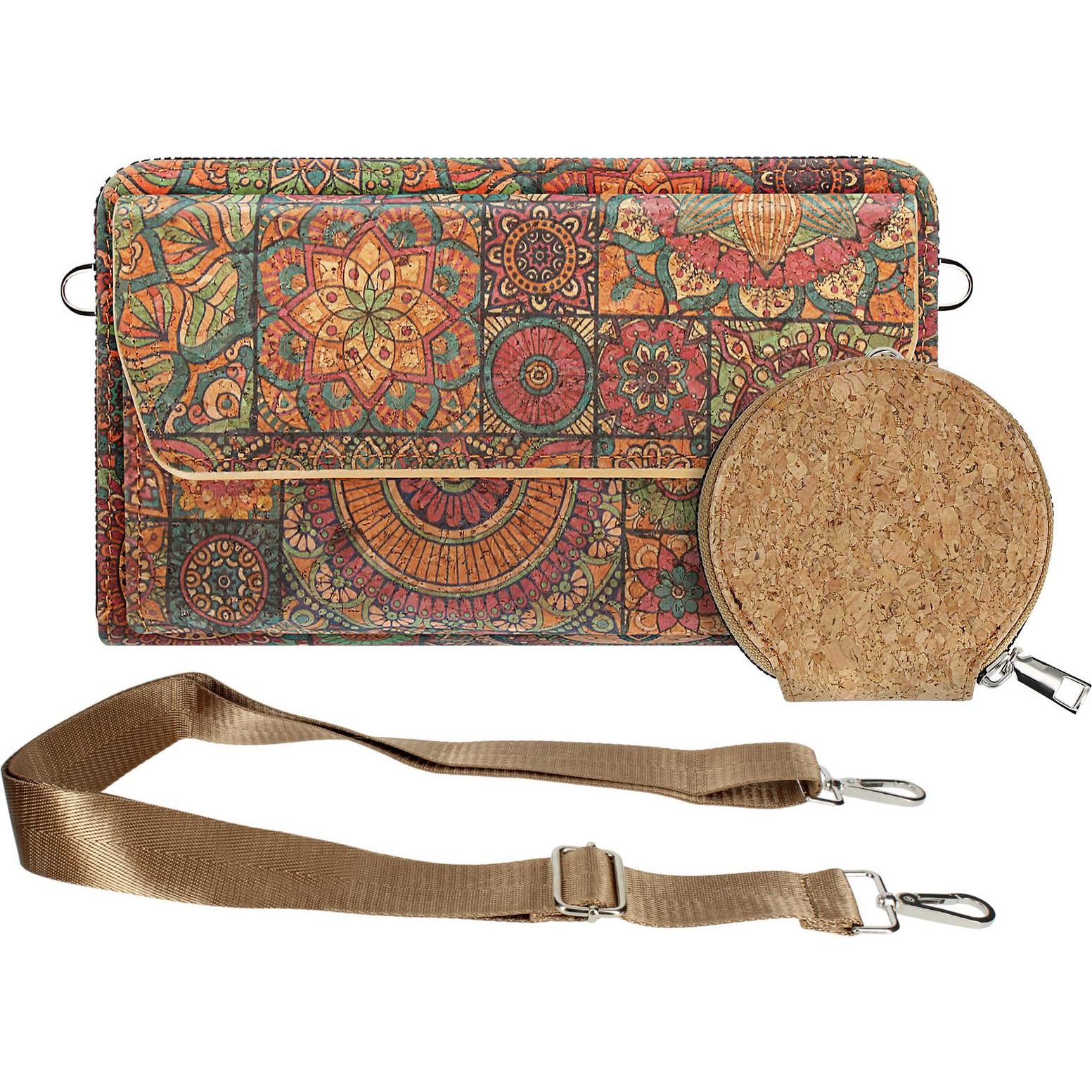 Avizar, Handtasche, MandalaVibe Korktasche, Mehrfarbig