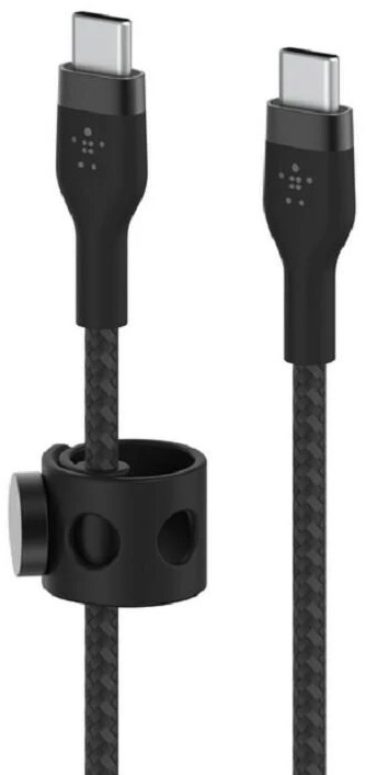 Actual product image Belkin USB-C to USB-C Braided Silicone 1m Twin (1 m, USB 2.0)
