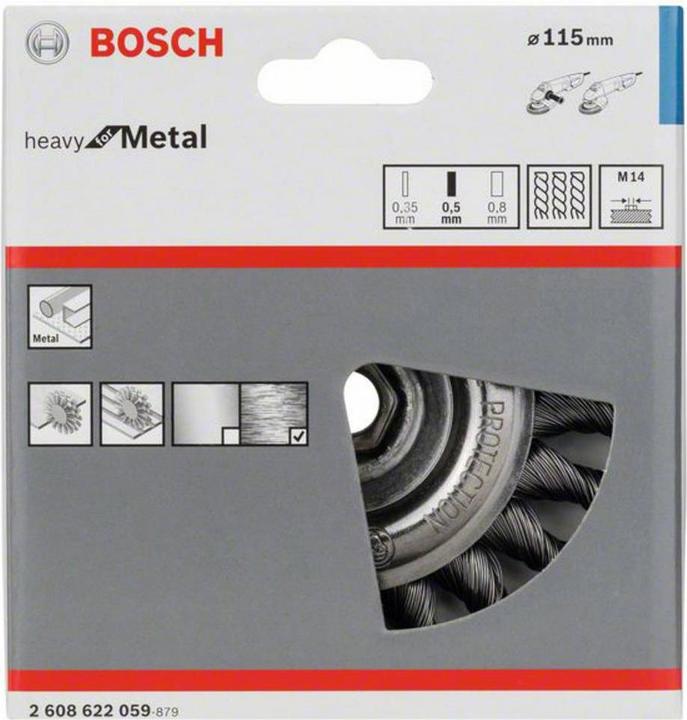 Actual product image Bosch Professional Zubehör PRO Metal heavy disc brush, 115 x 0.5 mm, thread (P12)