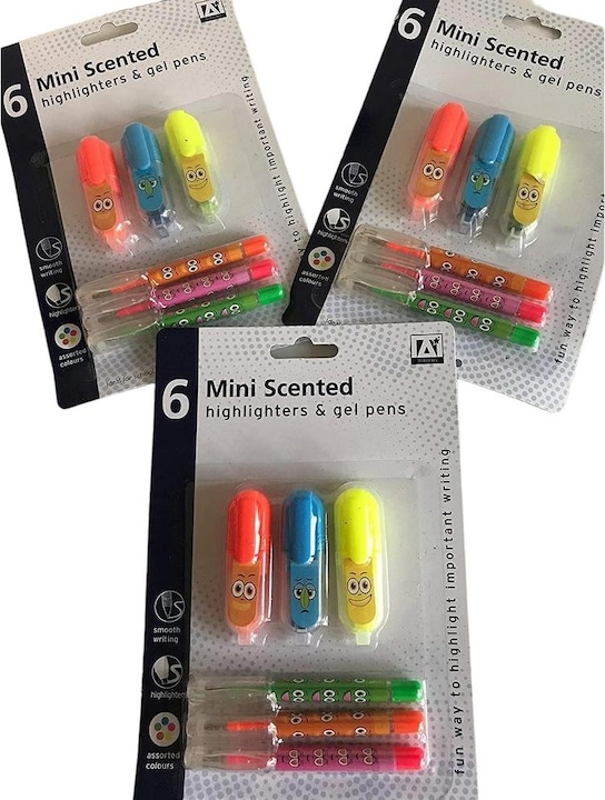 Produktbild Spot on Gifts Duftende Textmarker & Gelstifte (6erPack) (Bunt, 6 x)