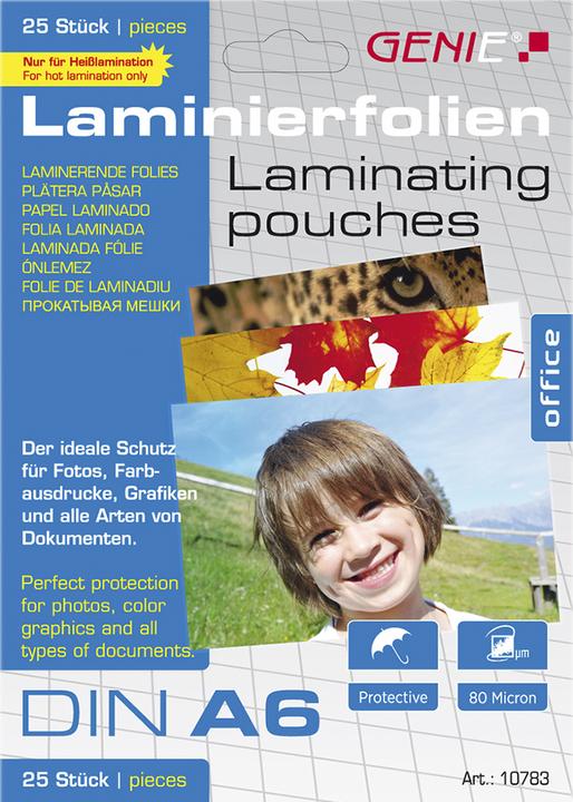 Genie Laminating films DIN (A6, 25 Piece, 2000 µm)
