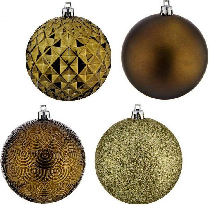 Image du produit Krist+ Set of Christmas balls Green PVC 8 x 8,5 x 8 cm (4 Units) (4-pièce)