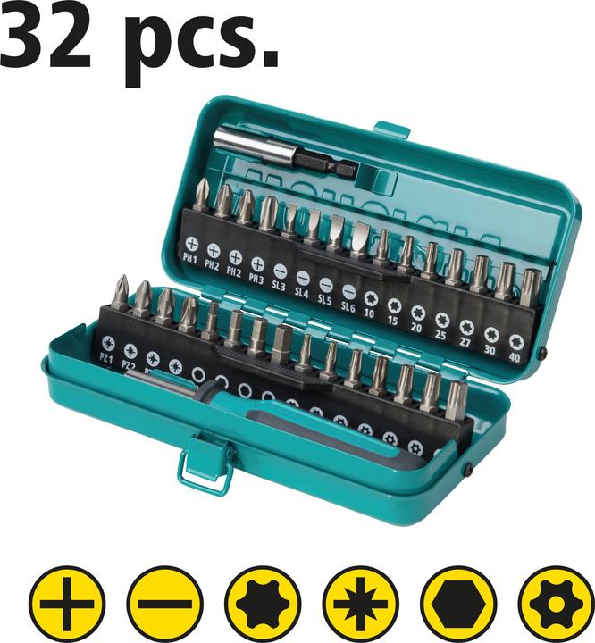 Actual product image wolfcraft 1 Standard bit set 32 pcs. (Hexagon socket TX)