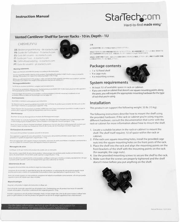Produktbild StarTech Fachboden