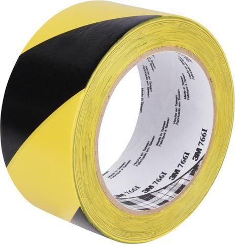 Actual product image 3M Hazard warning tape 766i 50mm x 33m black/yellow (50 mm)