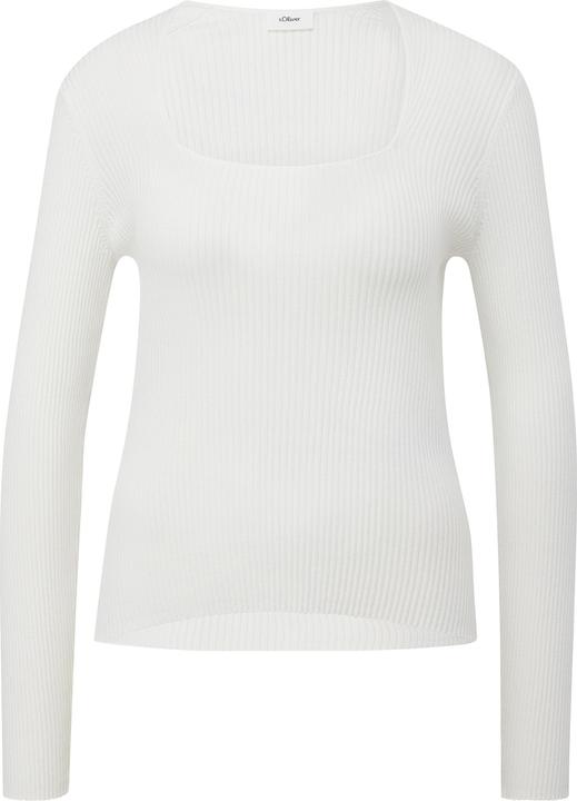 Image du produit s.Oliver Strickpullover Gerippter Strickpullover aus Viskosemix (46)