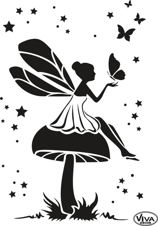 Produktbild Viva Decor Schablone "Elfe und Pilz", DIN A4