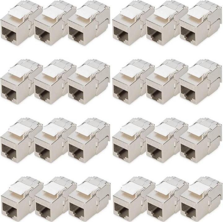 Produktbild Digitus CAT 6A Kompakt-Keystone Modul, geschirmt, werkzeugfreier Montageanschluss. 24 Stk. (Keystone Modul)