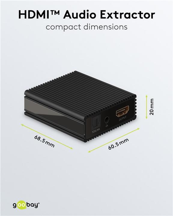 Actual product image Goobay HDMI-Audio-Extractor