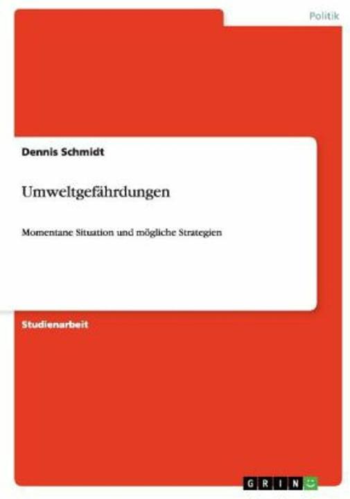 Produktbild Umweltgefährdungen (Deutsch, Dennis Schmidt, 2013)