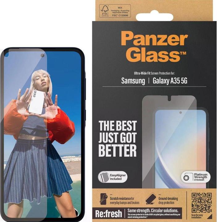 Actual product image PanzerGlass Ultra-Wide Fit (1 pcs., Samsung Galaxy A35)