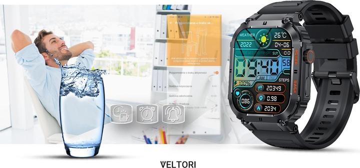 Actual product image Giewont Veltori VT200-1 Smartwatch, schwarzes Silikonarmband