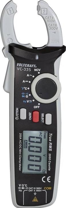 Produktbild Voltcraft AC/DC Mini ZangenDigitalmultimeter VC335 (CAT II 600V, CAT III 300V)