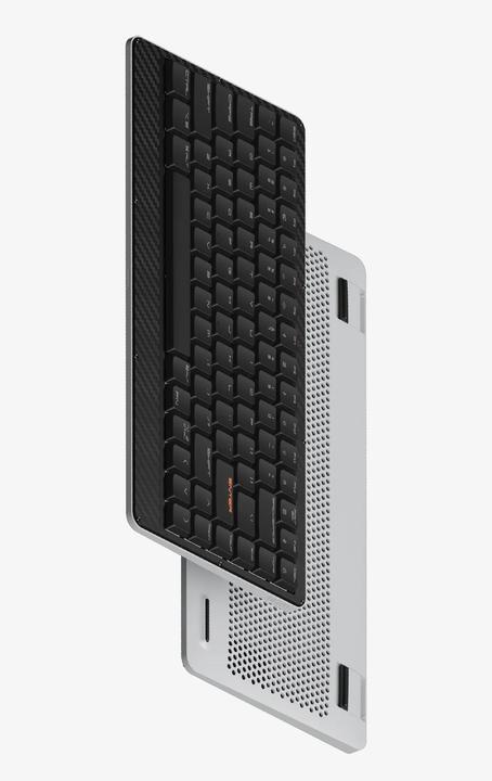 Actual product image Lofree OE920 EDGE 84-Key dual mode low-profile mechanical keyboard-Metallic Silver (US)