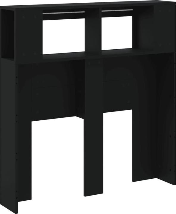 Actual product image vidaXL LED headboard black 100x18.5x103.5 cm Wood-based material, colour