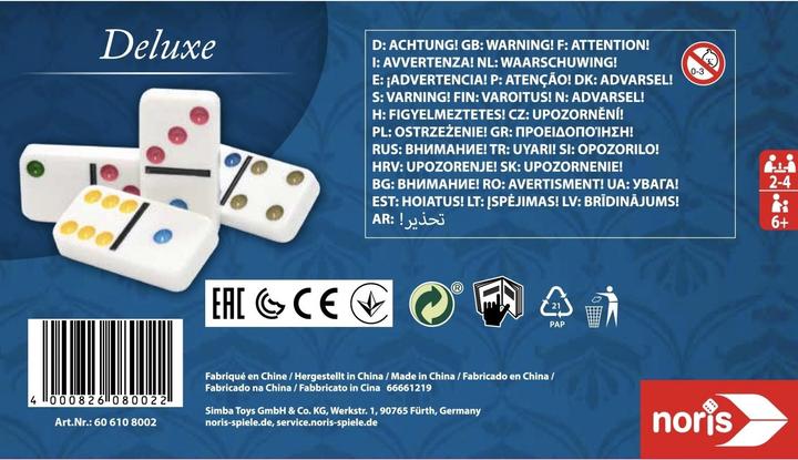 Produktbild Noris Deluxe Doppel 6 Domino (Deutsch, Französisch, Italienisch, Englisch)