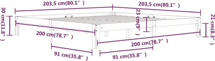 Image du produit vidaXL Bettrahmen (200 x 200 cm)
