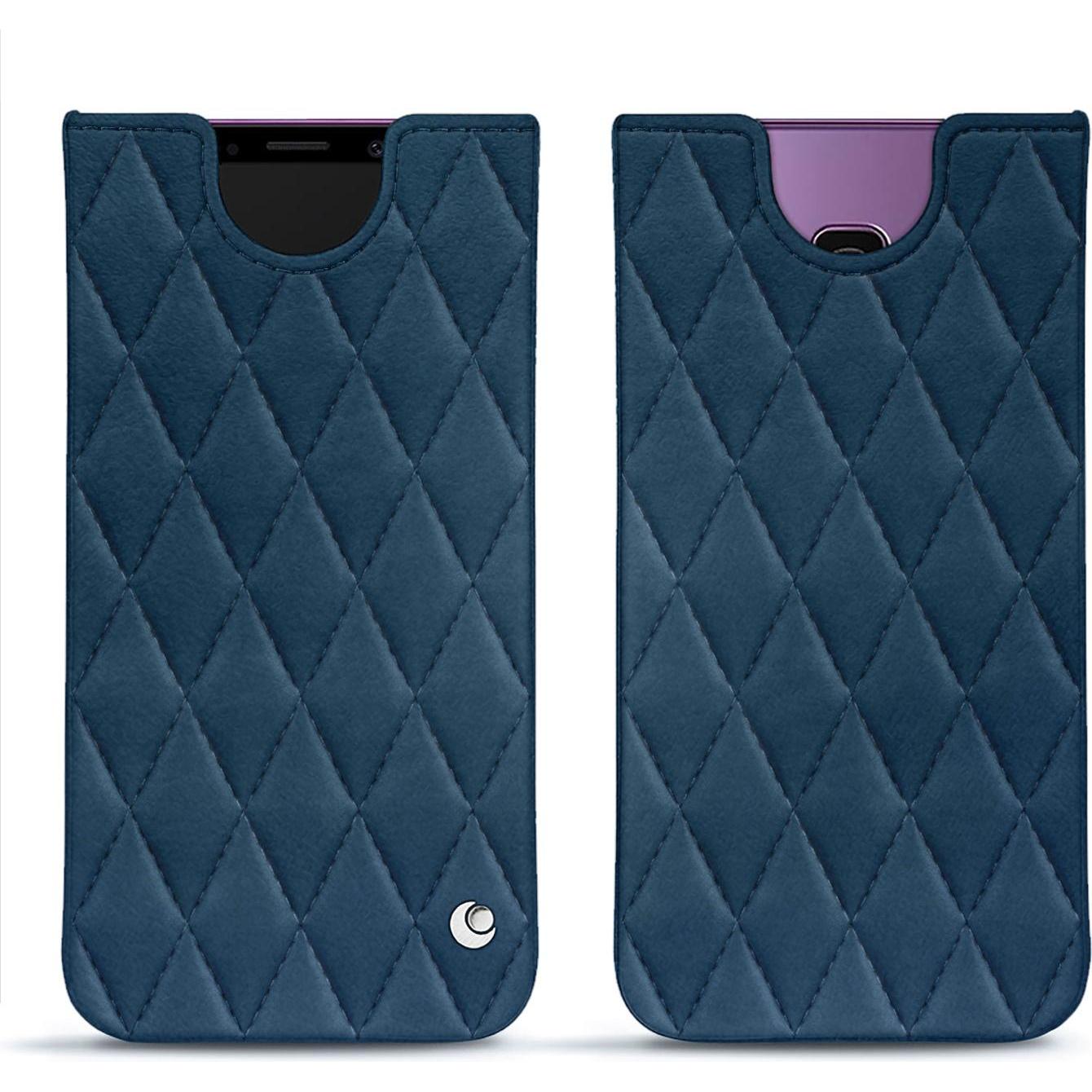 Noreve Lederschutzhülle (Samsung Galaxy S9+), Smartphone Hülle, Blau
