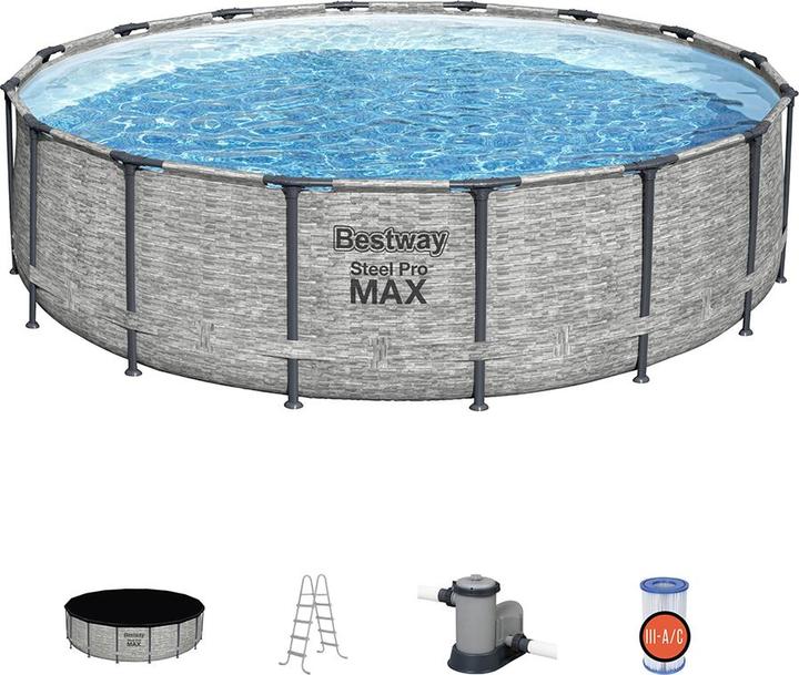 Immagine prodotto Bestway Steel Pro Max Pool Set (Ø 488 x 122 cm)
