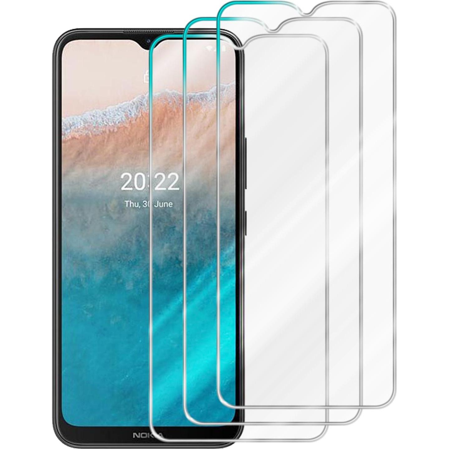 Cadorabo Display Schutzglas Folie für Nokia C21 Plus 3er Pack (3 Stück, Nokia C21 Plus), Smartphone Schutzfolie, Transpa...