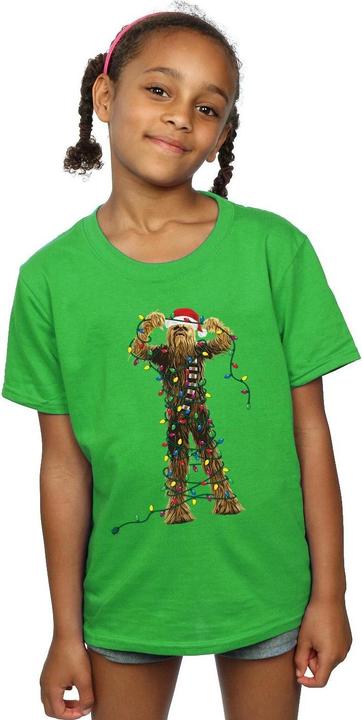 Immagine prodotto Star Wars Chewbacca Christmas Lights Maglietta Ragazze (116)