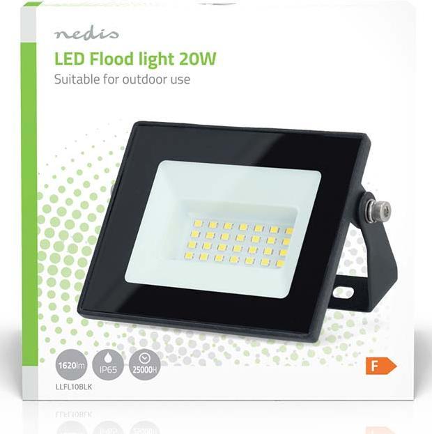 Image du produit Nedis Projecteur à LED - 4000 K - flux lumineux nominal : 1620 lm - 20 kWh - IP65-1.00 m - Classe (1620 lm, IP65)