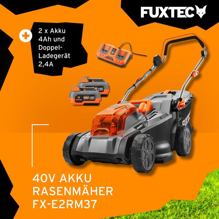 Actual product image Fuxtec 40V Akku Rasenmäher FX-E2RM37SET (Rechargeable battery operated)