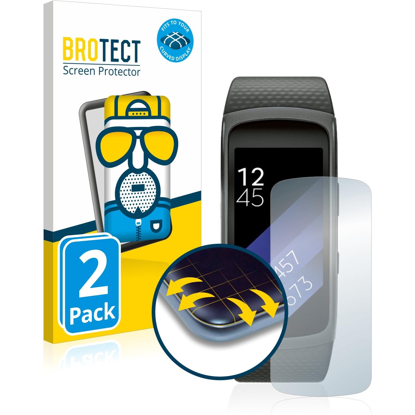 BROTECT Full-Cover Displayschutz Matt, Smartwatch Schutzfolie, Grau