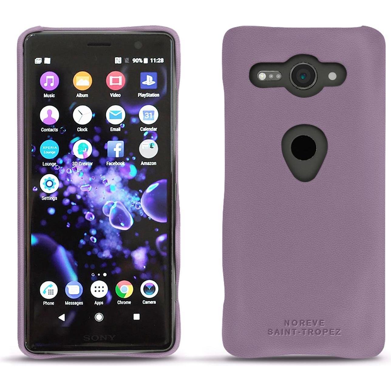 Noreve Lederschutzhülle (Sony Xperia XZ2 Compact), Smartphone Hülle, Violett