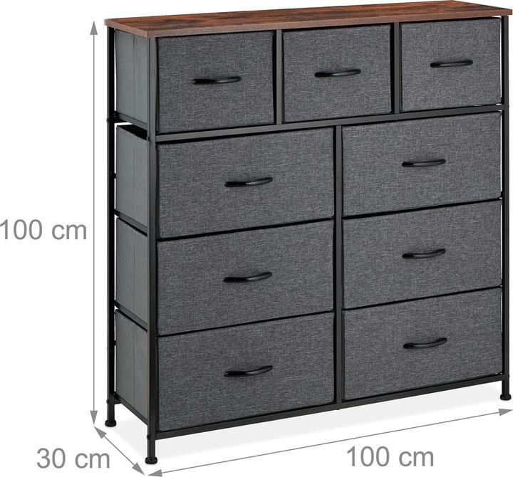 Image du produit Relaxdays Commode (100 x 30 x 100 cm)
