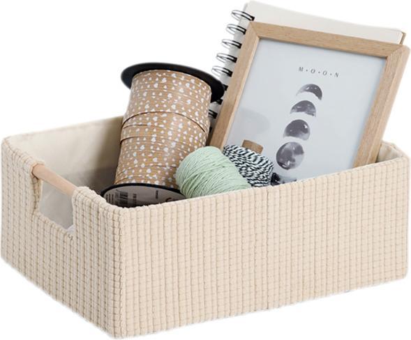 Immagine prodotto Zeller Present Aufbewahrungskorb mit Holzgriffen 27x19x10 cm