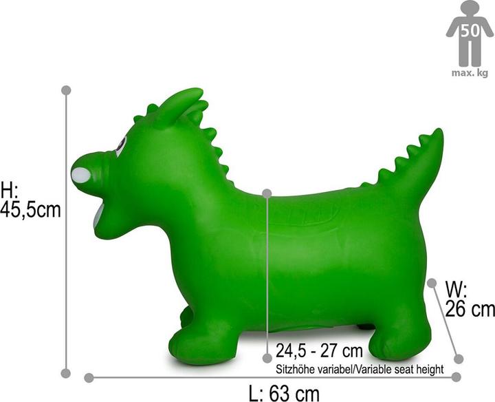 Produktbild Jamara 460315 - Spielzeug in Tierform zum Draufsetzen - Schwarz - Grün - Weiss - 50 kg -