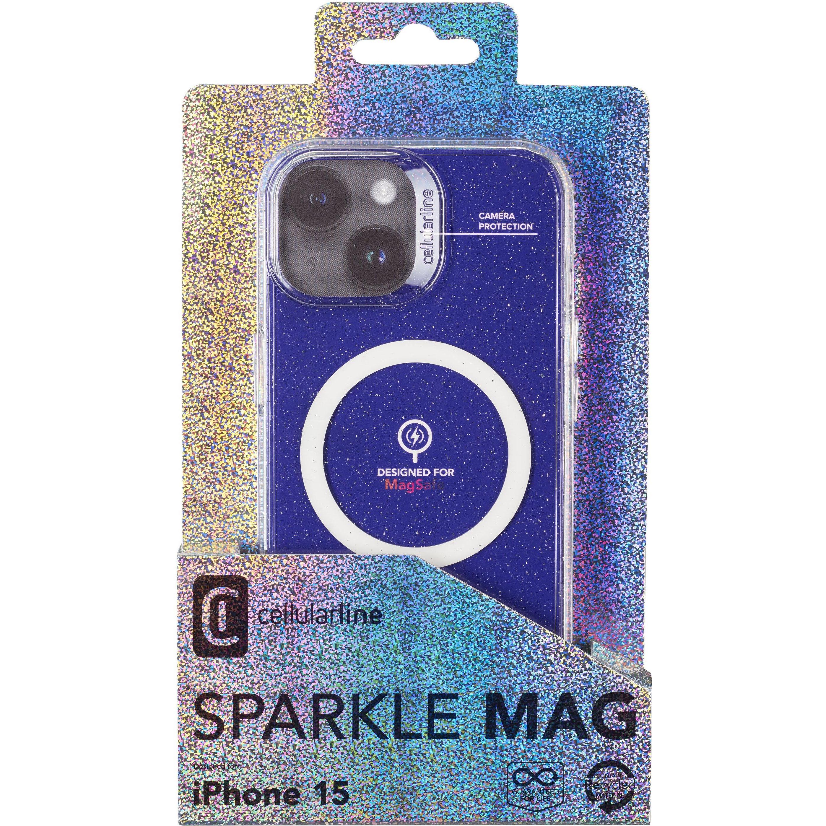 Thumbnail - Cellularline Sparkle Mag (Apple iPhone 15), Smartphone Hülle, Transparent