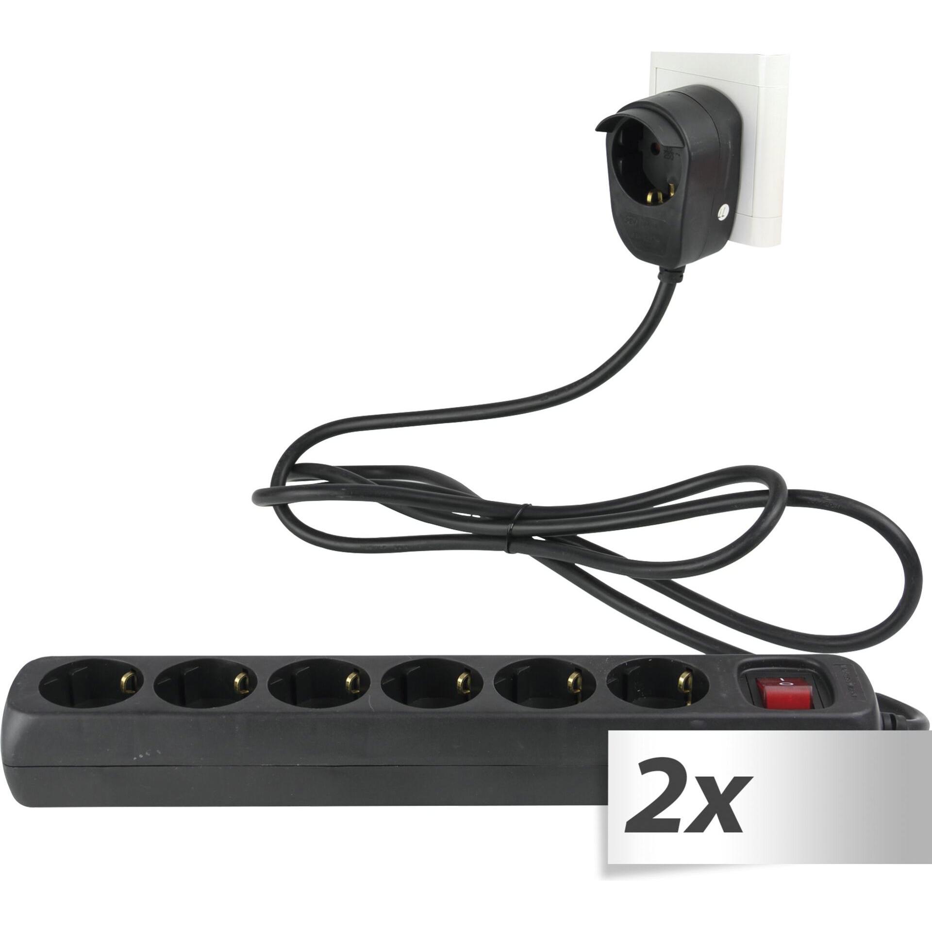 REV, Ciabatta multipresa, Steckdosenleiste (7 x, 2 m)