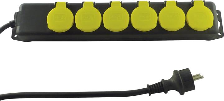 Produktbild REV 2x1 Steckdosenleiste IP44 6-fach 1,4m (6x, CEE 7/3, 1.40 m)