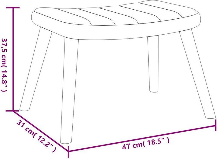 Actual product image vidaXL Schaukelstuhl mit Hocker