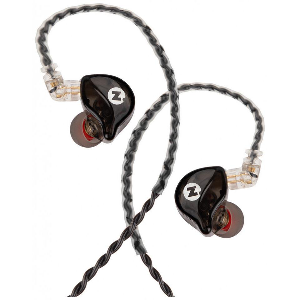 Thumbnail - Intezze ALPHA in-ear headphones with dynamic converters and silver-plated detachable cable Black, Kopfhörer