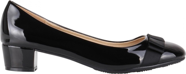 Actual product image Krisp Faux Leather Pumps With Bow And Low Heel (40)